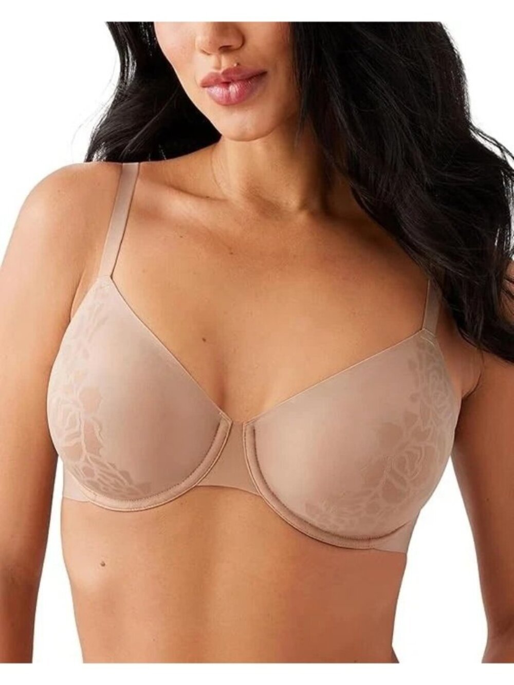 Wacoal 855380 Confidence Boost Underwire Demi Bra 34D Roebuck Nude NEW $76